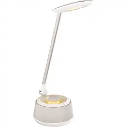 Lámpara LED de Escritorio con Altavoz Bluetooth Blanco