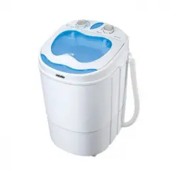 Mini Lavadora Centrifugadora Portátil, 3kg Lavado, Pograma Lavado 15m, Ideal Camping Caravanas Blanco/azul 580w Mesko Ms 8053