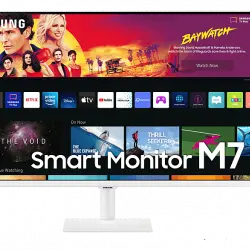 Monitor - Samsung Smart M7 LS32BM701UPXEN, 32", UHD 4K, 4 ms, 60 Hz, Puerto USB, WiFi, Bluetooth, Blanco