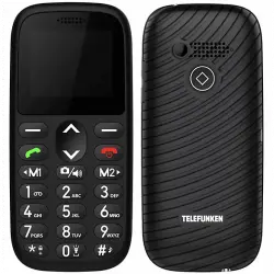 Móvil - Telefunken S410, 1.77", Bluetooth, Para mayores, Teclas grandes, Cámara 0.3MP, Botón SOS, Negro
