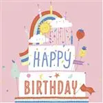 Tarjeta de felicitación pequeña Legami Rainbow Cake
