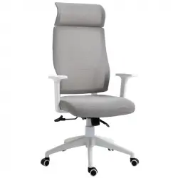 Vinsetto Silla de Oficina Ergonómica y Ajustable Gris