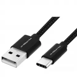 Akashi Cable USB-A a USB-C Macho/Macho 1m Negro