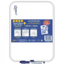 Alpino Clipper Pizarra Blanca 25.5x18cm + Rotulador/Borrador