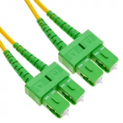 BeMatik Cable de Fibra Óptica SC/APC a SC/APC Monomodo Duplex 9/125 OS2 2m
