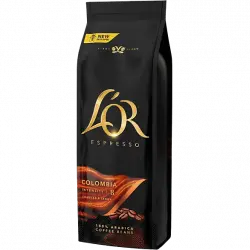 Café en grano - L'Or Espresso Colombia, 100% arábica, Intensidad 8, 500g