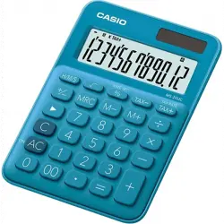 Calculadora - Casio MS-20 UC-BU, Pantalla extra grande, Cálculo de tasas, Azul
