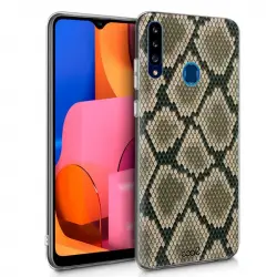Cool Funda Silicona Flexible Dibujo Piel de Serpiente para Samsung A207 Galaxy A20s