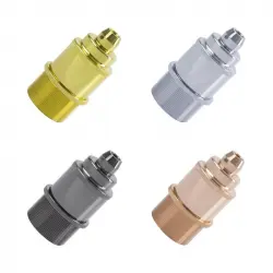 Efectoled Portalámparas Metalizado Design Para Bombillas Led E27 Negro