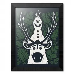 Erik Lámina con Marco Disney Frozen II Olaf y Sven 40x30cm