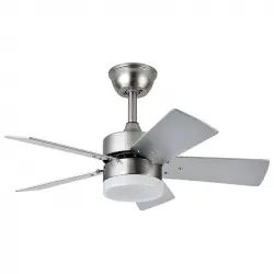 Fabrilamp Marta Ventilador de Techo con Motor DC Níquel