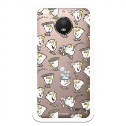 Funda Oficial Disney Chip Potts Siluetas Transparente Para Motorola Moto E4
