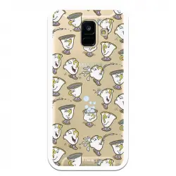 Funda Oficial Disney Chip Potts Siluetas Transparente Para Samsung Galaxy A6 2018