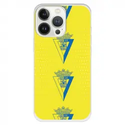 Funda Para Iphone 13 Pro Del Cádiz Escudo Patrón Vertical - Licencia Oficial Cádiz Cf