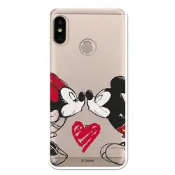 Funda Para Xiaomi Mi 6 Pro Oficial De Disney Mickey Y Minnie Beso - Clásicos Disney