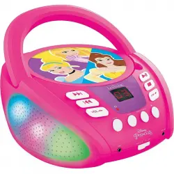 Lexibook Princesas de Disney Reproductor CD Bluetooth/USB con Luces