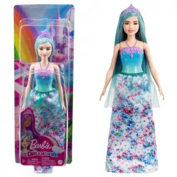 Mattel Muñeca Barbie Fantasía Doncella Cabello Azul