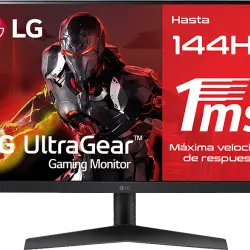 Monitor gaming - LG 24GN60R-B, 23,8", Full-HD, 1 ms, 144Hz, HDMI x2 , Display Port x1, Negro