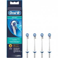 Recambio para cepillo dental - Oral-B, irrigador Oxyjet, 4 unidades, blanco y azul