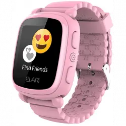 Smartwatch infantil - Elari KidPhone 2, Para niños, 1.4", GPS, Bluetooth, IP54, Botón SOS, Rosa