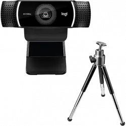 Webcam - Logitech C922 Pro Stream, Full HD, Trípode, Tecnología Personify, Resolución FullHD, Micrófonos omnidireccionales