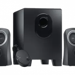 Altavoces para PC - Logitech Speaker System Z313, Con subwoofer, Entrada jack 3.5 mm, 25 W, Graves mejorados, Negro