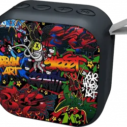 Altavoz inalámbrico - Daewoo DBT-3 Graffiti, 5 W, 3 h, Bluetooth, Negro