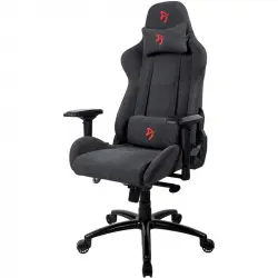 Arozzi Verona Signature Soft Fabric Silla Gaming con Logo Rojo Negra