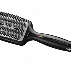 Cepillo alisador - Babyliss Liss Brush 3D HSB101E, Doble generador de iones, 3 tipos púas, Negro