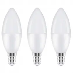 Extrastar Pack 3 Bombillas Vela LED E14 6W Blanco Frío