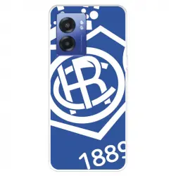 Funda Para Oppo A77 5g Del Real Club Recreativo De Huelva Escudo Fondo Azul - Licencia Oficial Real Club Recreativo De Huelva