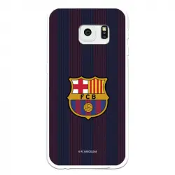 Funda Para Samsung Galaxy S6 Edge Del Barcelona Rayas Blaugrana - Licencia Oficial Fc Barcelona