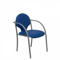 Piqueras y Crespo Hellin Pack 2 Sillas Chasis Gris Similpiel Azul