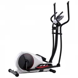 VidaXL Bicicleta Elíptica con Pulsómetro Negro/Blanco