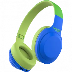 Auriculares inalámbricos - Vieta Pro Kids 2, Diadema, Hasta 15 hs,. Radio FM, Protección -85db, Verde/Azul