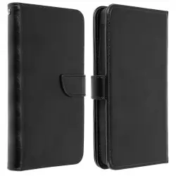 Avizar Funda Billetera Negra para Smartphones 5.3" a 5.5"