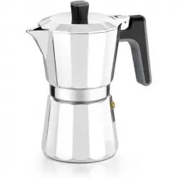 BRA Perfecta Cafetera Italiana 6 Tazas Plata