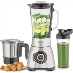 Caso - Batidora De Vaso B1800 PowerBlender Set Con 6 Cuchillas Revestidas A Titanio Plata