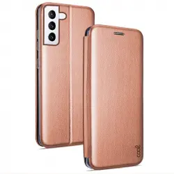 Cool Funda Flip Cover Elegance Oro Rosa para Samsung Galaxy S21 Plus