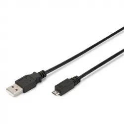 Digitus Cable de Conexión USB Tipo A-Micro USB 1.8m Negro