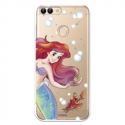 Funda Oficial Disney Sirenita Y Sebastián Transparente Para Huawei P Smart - La Sirenita