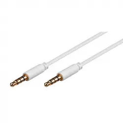 Goobay Cable de Audio Estéreo Jack 3.5mm Macho/Macho 2m Blanco