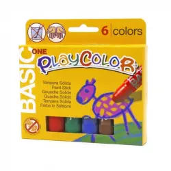 Instant PlayColor Basic One Caja 6 Témperas en Barra 10g Colores Surtidos