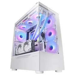 Mars Gaming MC-ULT Caja Gaming Custom XXL E-ATX Doble Cristal Templado + Puerta Lateral Blanco