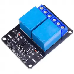 OcioDual Módulo Relé 5V 10A 2 Canales Optoacoplados para Arduino