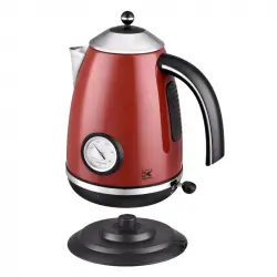 Team Kalorik Tkg Jk 1046 R Hervidor De Agua Retro 1.7L Termómetro Integrado Rojo