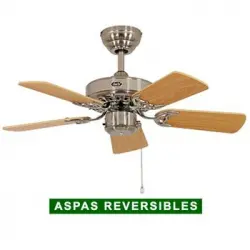 Ventilador De Techo Casafan 507515 Classic Royal 75cm Haya O Mimbre/cromo Satinado