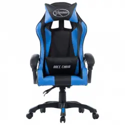VidaXL Silla Gaming de Cuero Sintético Azul