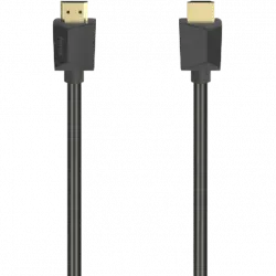 Cable HDMI - Hama 205007, Ethernet 2.0, 5 m, Para transmisión 4K, 100 MB/s, Recubrimiento de oro, Negro