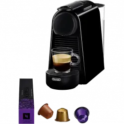 Cafetera de cápsulas - Nespresso De'Longhi Essenza Mini EN85.B, 19 bar, 0.6 l, 1255 W, Negro